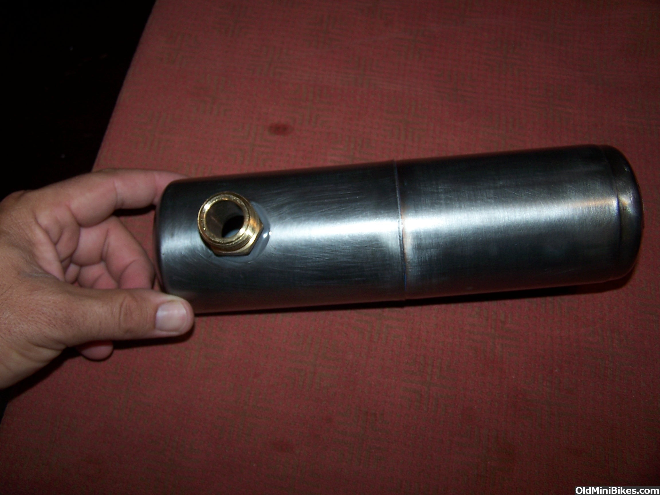 Homemade cylinder gas tank.