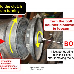 clutch bolt removal
