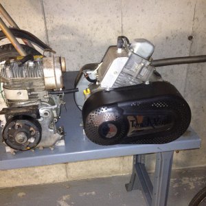 Stock Motor next to 5HP Tech OHV with TAV2