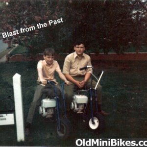Me (left) & my brother on our Minibikes in 1970