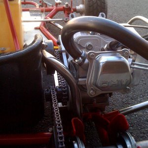 PMR Jackshaft on Modified Superbox Kart for Short track dirt oval Racing