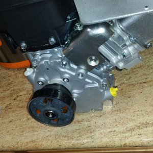 Engine with new clutch installed