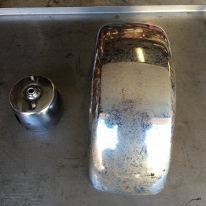 Bonanza fender and taillight getting chromed