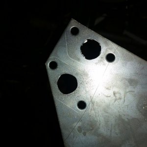 Final holes drilled for manifold plates.