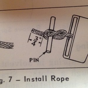 Replacing rope
