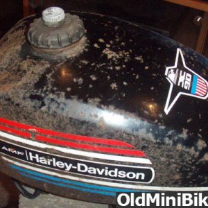 Harley x-90 Ol rusty tank