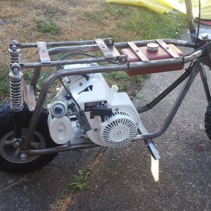 Finished mini bike exhaust