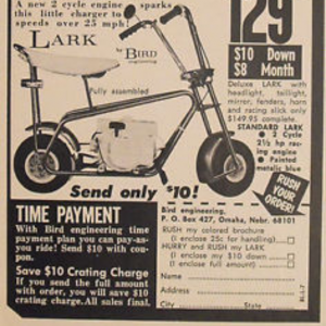 Vintage 1965 Bird Eng Lark Mini-Bike Test Report 