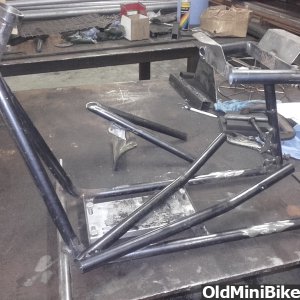 Chopping minibike frame