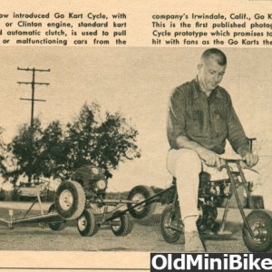 Go Kart Cycle Prototype 3-1959