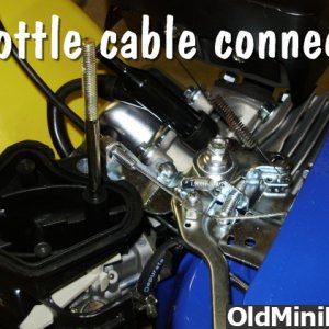 Throttle cable connected