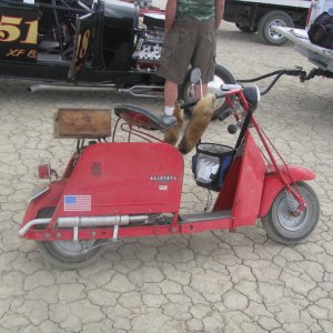 a scooter in the desert