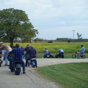 Line up for the ride, Osseo,Mi. Show,9-2010