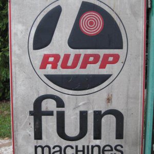 Rupp Sign 24" X 36" original 2 sided dealer sign