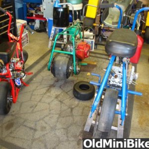 Bikes in the dug-out.