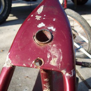 Suicycle broken seat post upper