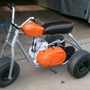 3wheel bird mini bike, with rupp fuel tank and others,