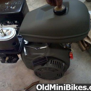 painted motor and tank