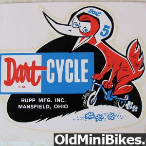 Rupp Dart Cycle clutch guard decal