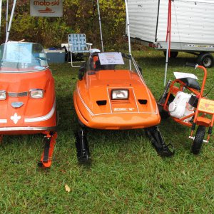 Display at the Horseheads NYS vintage snowmobile show.