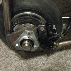 rear brake, rotor, hub and caliper