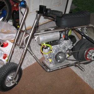minidragbike build 2012  footpegs installed