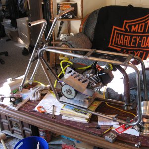 minidragbike build 2012   original chainguard