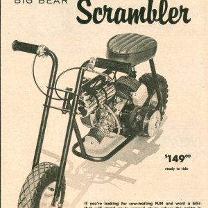 Go Kart Big Bear Scrambler Ad 1960
