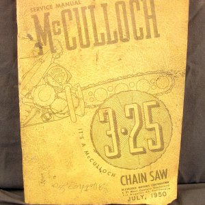 McCulloch 3-25 Chainsaw Owner's Manual