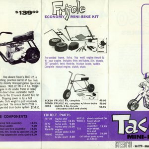 1968 Taco Minibike Brochure