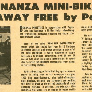 Bonanza Pepsi Givaway 1968
