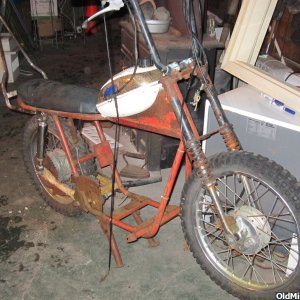 16" minibike front view