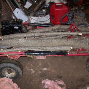 Manco Streaker Kart loaded with firewood